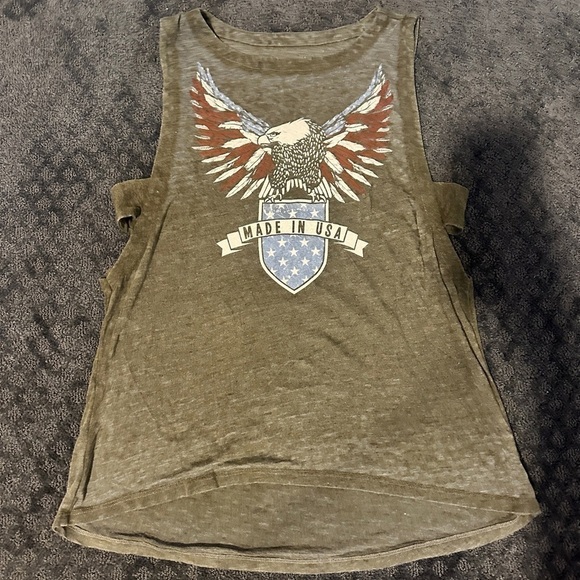 NWOT- Chaser Made in USA burnout tank with side cutout - Picture 1 of 4